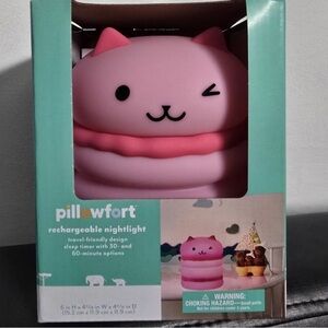 Pillowfort Pink Cat Rechargeable Nightlight